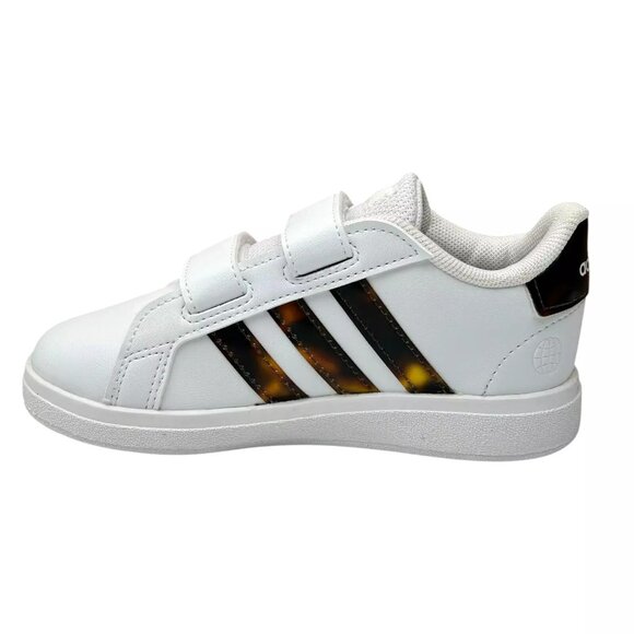 Adidas Grand Court Toddler Boy's Slip-on Sneaker Size 10 White Lightweight Shoes - Picture 5 of 12